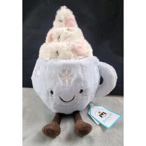 Jellycat Amuseable Hot Chocolate With Marshmallows NWT blue mug cocoa 2025 rare